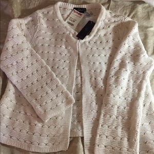 NWT white knit cardigan size Small